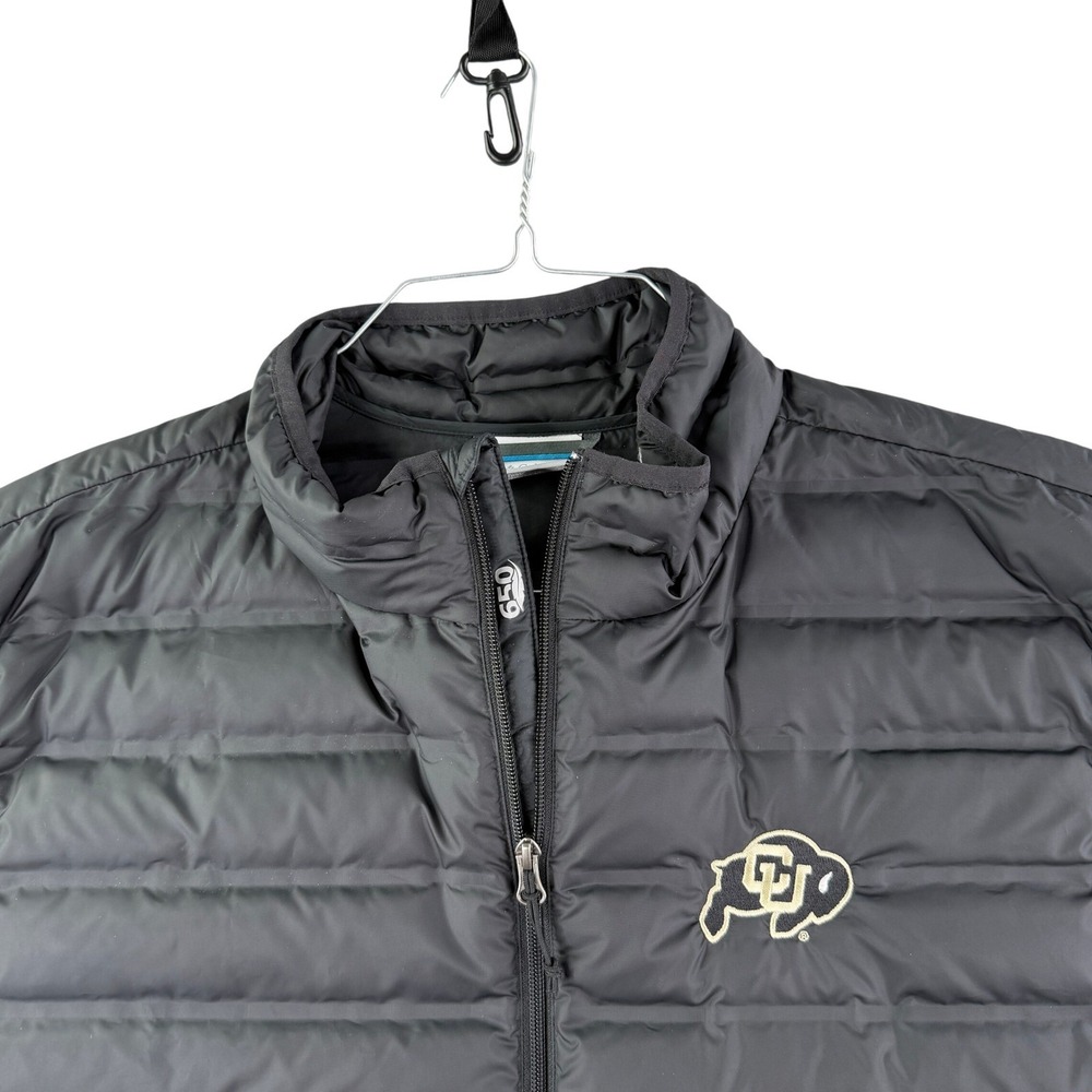 Columbia Vest Mens XXL Black Colorado Buffaloes Puffer 650 Down Jacket CU